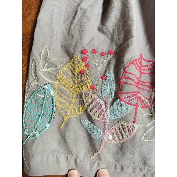 Peek Girls Skirt Elastic Waist Colorfully Embroidered Drawstring Excellent 6 7 - Picture 8 of 8